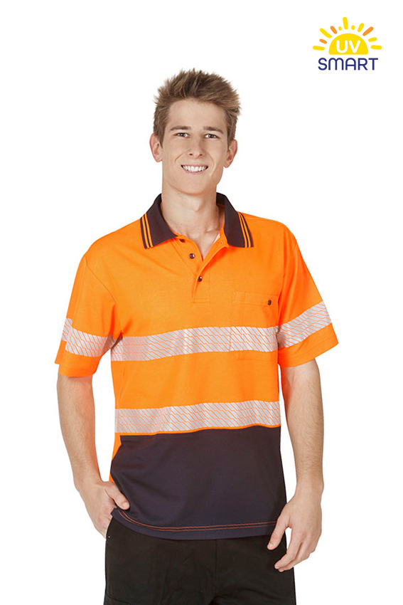 Segment Taped cotton back polo,S/S